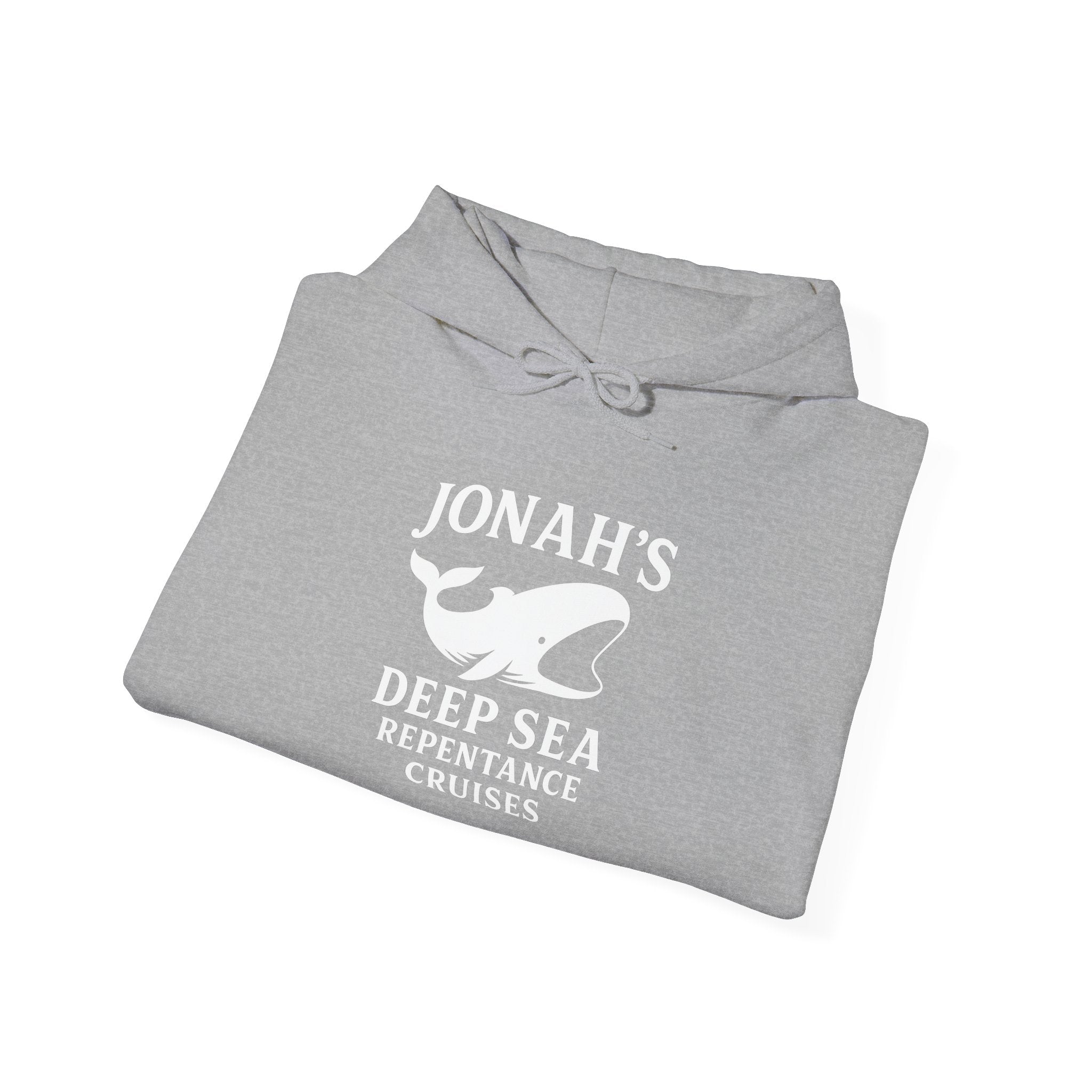 Deep Sea Repentance Cruises Hoodie, Unisex Hooded Sweatshirt, Cute Whale Design, Nautical Gift, Ocean Lover Apparel, Unique Sweatshirt